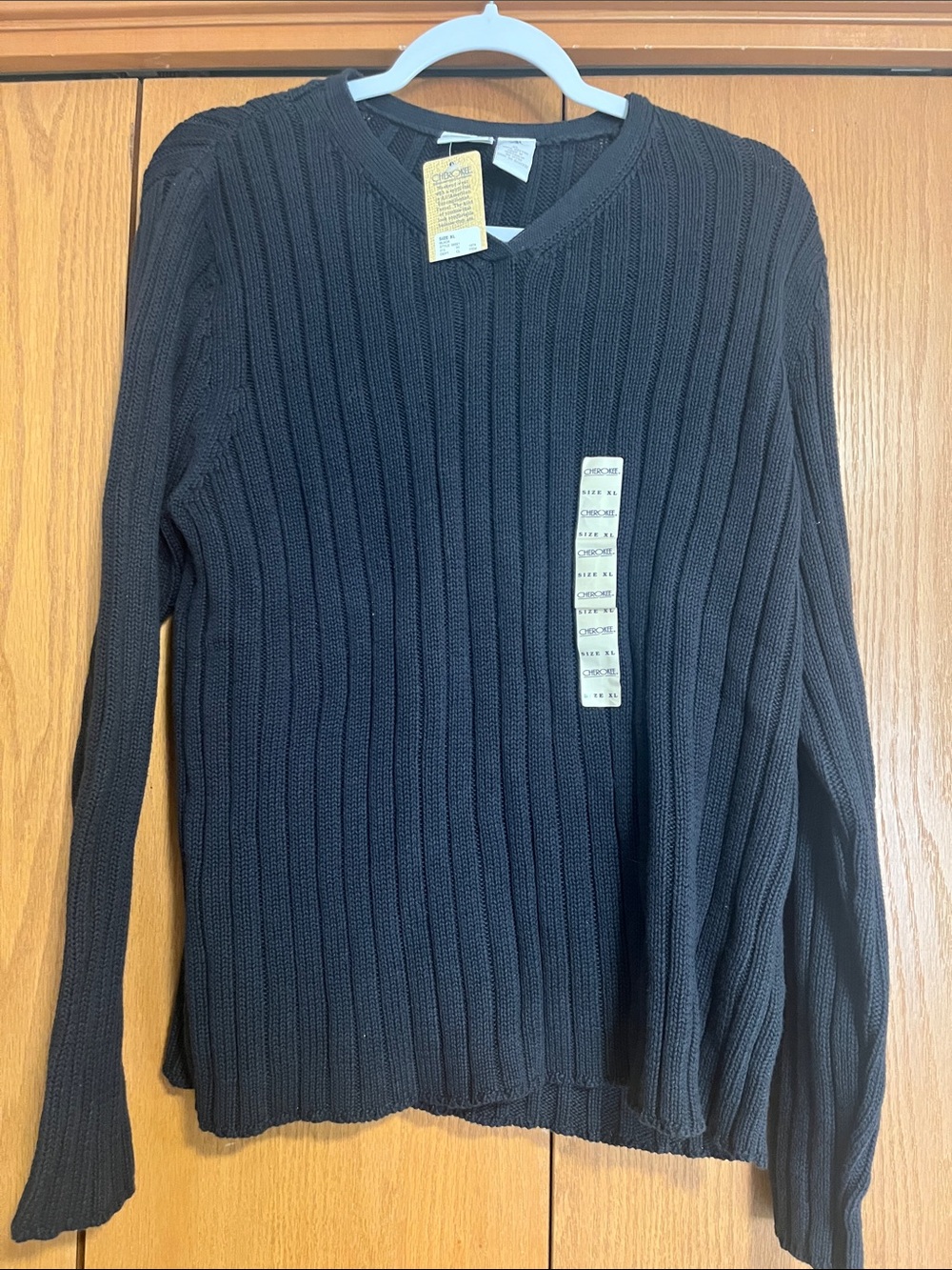 Cherokee NWT Deadstock 100% cotton v-neck sweater XL